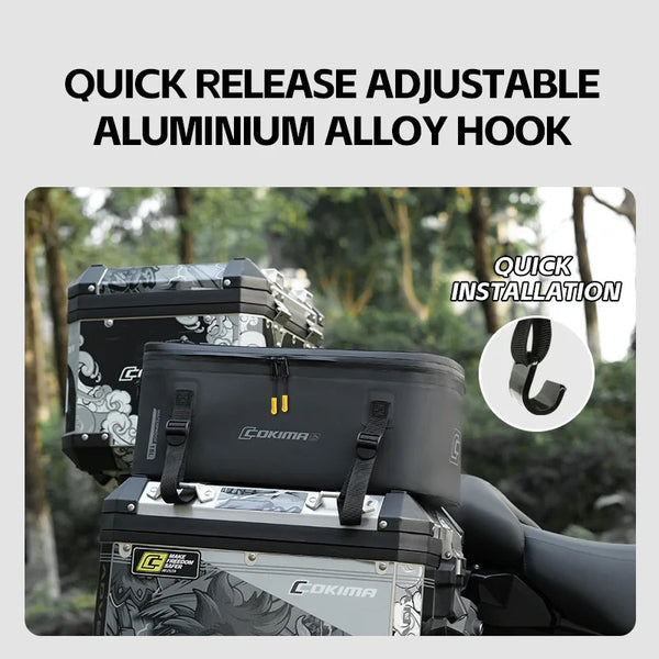 Cokima PanTop® Moto Pannier Lid Side Bags Motorcycle Motorbike Waterproof Bag Luggage x2 Panniers