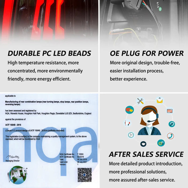 VLAND 09-18 Dodge Ram 1500 2500 3500 Lightbar LED DRL Rear Lights Tail Lamps