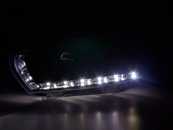 FK LED DRL Lightbar Headlights VW Scirocco 3 13 08+ black