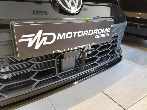 Motordrome Front Bumper Splitter  Golf Mk8 Facelift GTI GTE R-Line Black Gloss