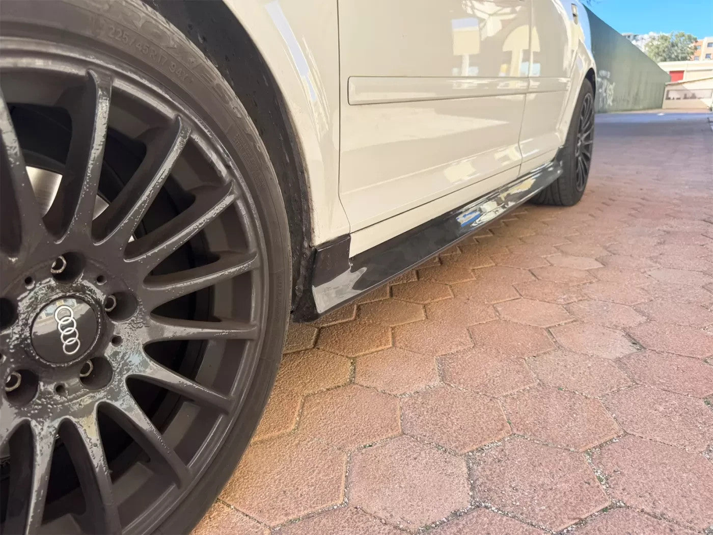 Motordrome Side Skirts Extensions Styling Audi A3 8P Sportback 05-12 Gloss Black