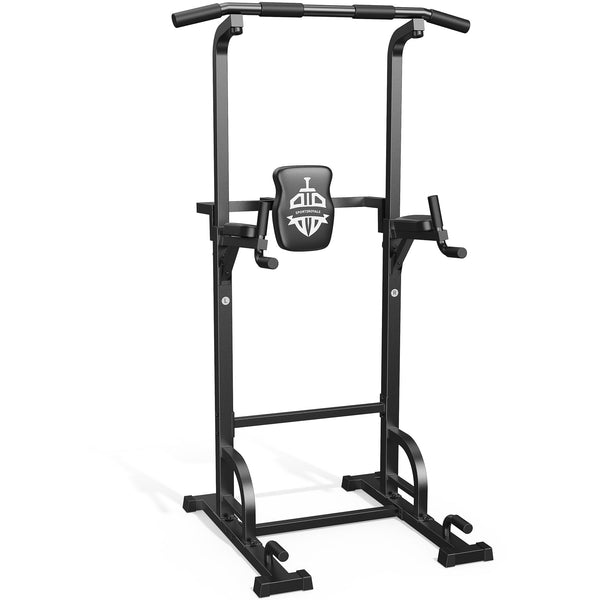 Sportsroyals Power Tower Pull Up Bar Station, 450LBS Stable Pull Up Dip Station for Home Gym Strength Training Equipment