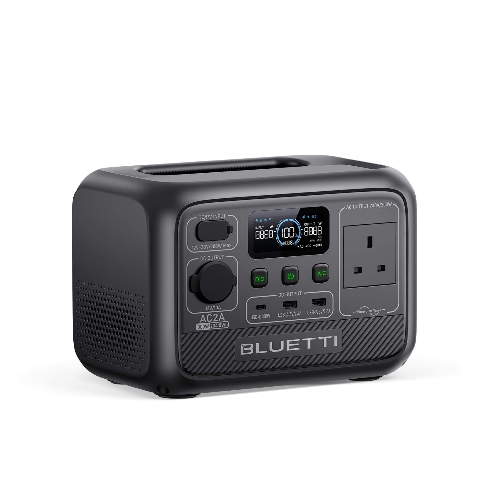 BLUETTI EB3A Portable Power Station, 268Wh LiFePO4 Power Station Battery Backup w/ 2 600W (1200W Surge) AC Outlets, Recharge from 0-80% in 30 Min., Solar Generator for Outdoor Camping