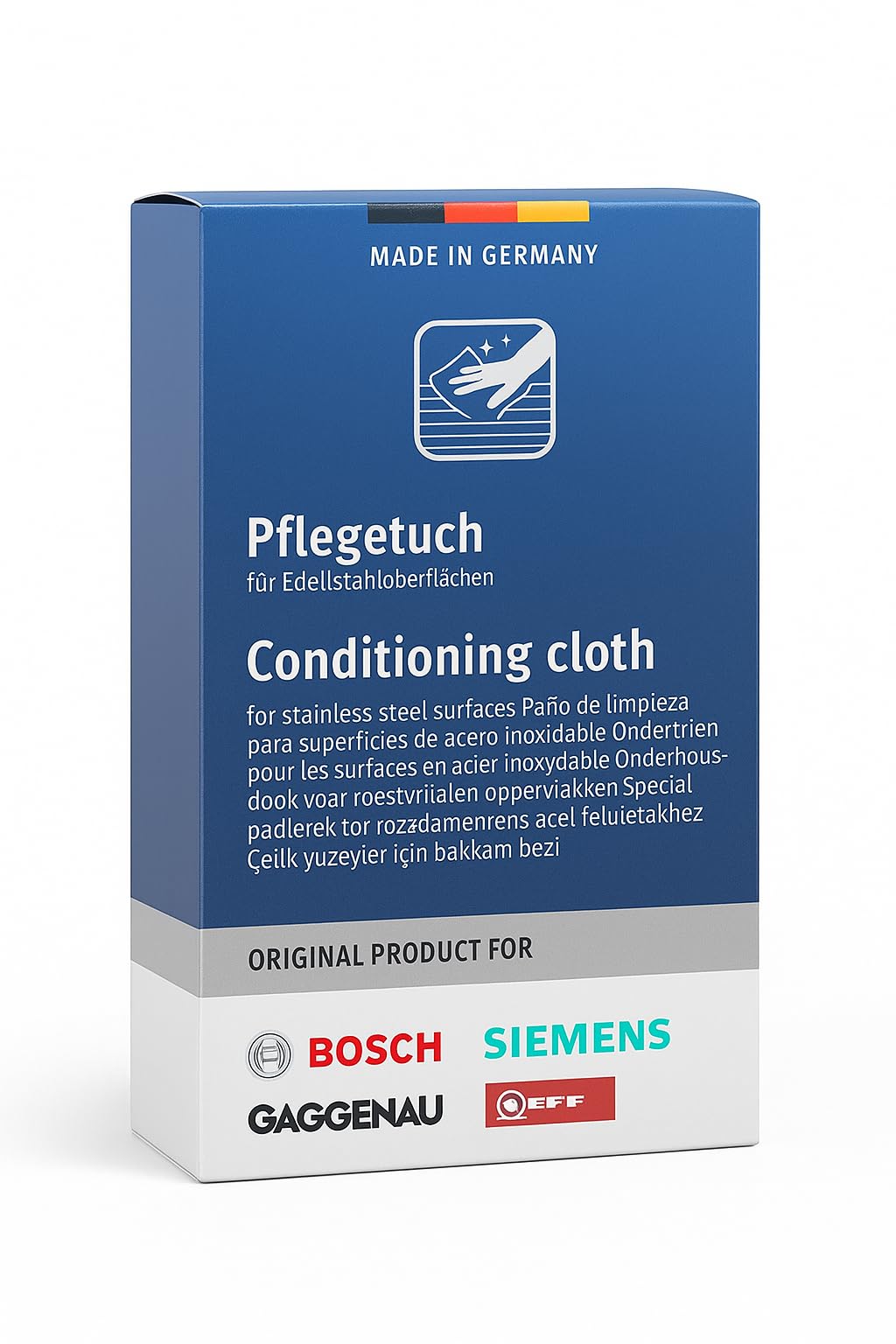 DL-pro Stainless Steel Cleaning Cloths Pack of 5 for Bosch Siemens 311944 00311944 Food Safe Protection for Cold Warm Stainless Steel Surfaces on