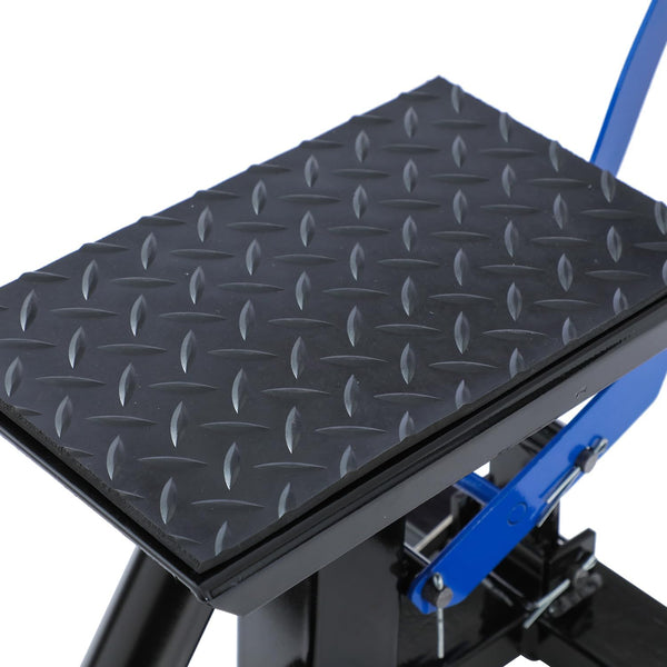 KATSU Tools Motorcycle Jack Lift Stand Motorbike Dirt Bike Lift Adjustable Height Hoist Table with Hydraulic Damper 161232