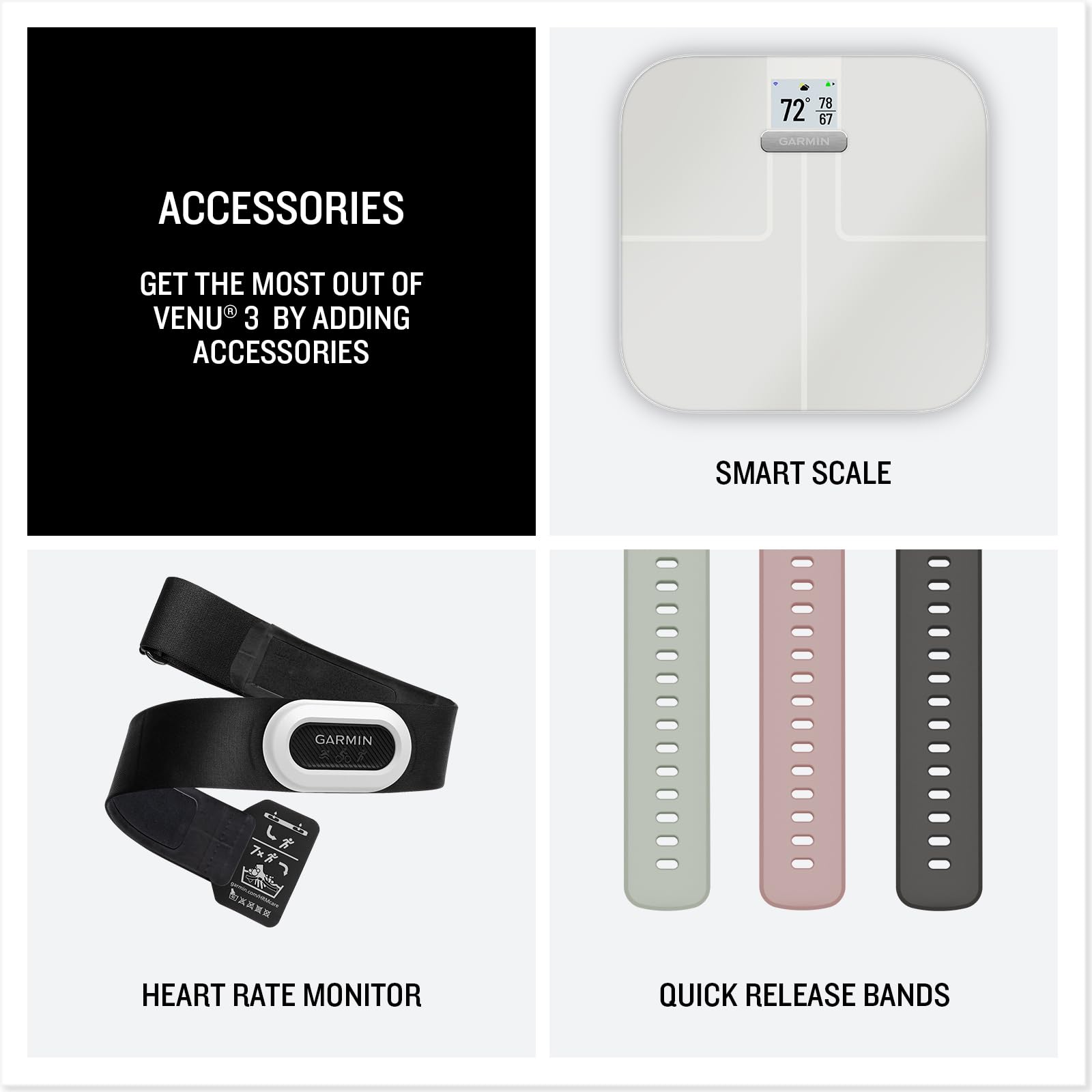 Garmin Venu 3 GPS 45mm Smartwatch, AMOLED Touchscreen, All-day Advanced Health & Fitness Features, Voice Functionality, Music Storage, Wellness Smartwatch with up to 14 days battery life, Black