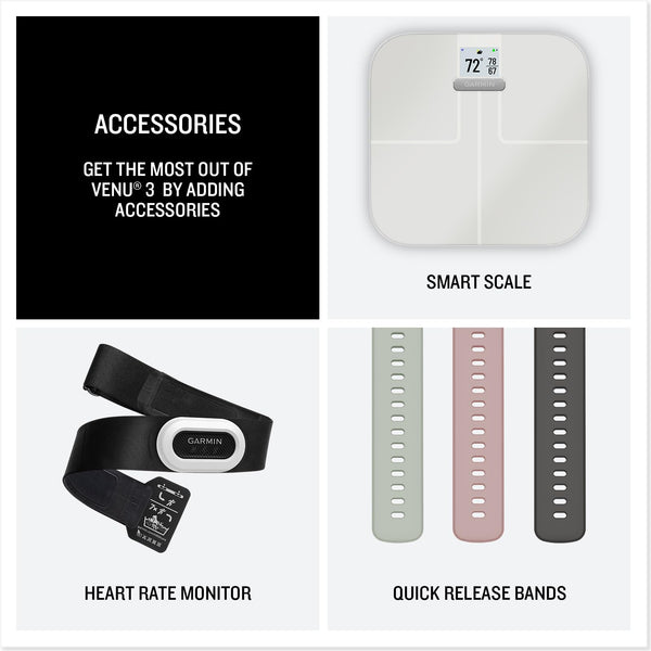 Garmin Venu 3 GPS 45mm Smartwatch, AMOLED Touchscreen, All-day Advanced Health & Fitness Features, Voice Functionality, Music Storage, Wellness Smartwatch with up to 14 days battery life, Black