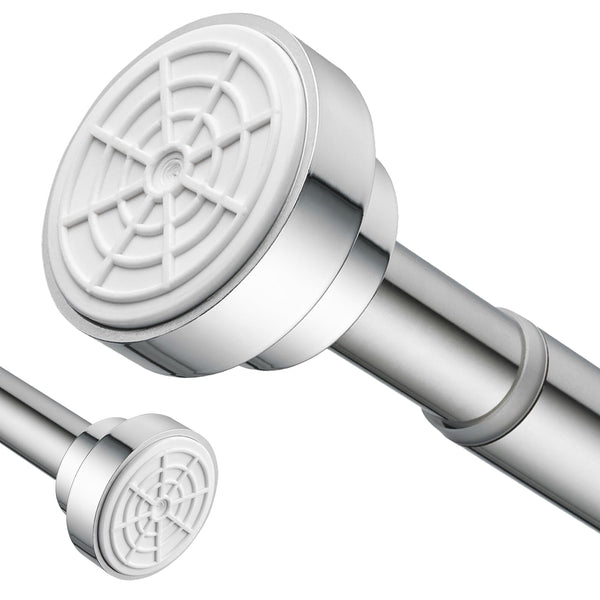 Stainless Steel Extendable Shower Curtain Pole 105-175cm Tension Rods for Curtains Telescopic Curtain Poles No Drilling Adjustable Shower Curtain Rail