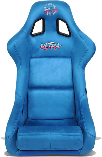 UK STOCK NRG PRISMA x1 Universal Sports Bucket Seat Blue Alcantara LARGE FB