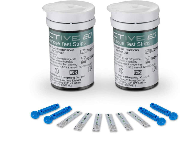 Blood Glucose Monitor Meter, Diabetes Testing Kit [2020 Upgrade] Blood Sugar Tester with 25 Test Strips and 25 Lancets - for UK Diabetics in mmol/L by Exactive EQ