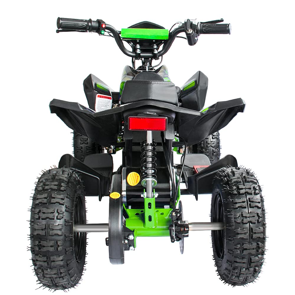 Zorax 36V 1000W Yellow 6'' Tyre Battery Powered Kids Mini ATV Quad Bike (Foot Brake - 3 Speeds - LED Light - Forward/Neutral/Reverse - CE Approved - MAX Capacity: 65KGS) Children's Electric Ride on