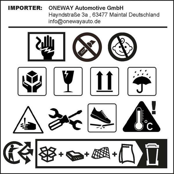 Oneway Rear Side Diffusors compatible with Hyundai I20 N MK3 2020- - Gloss black