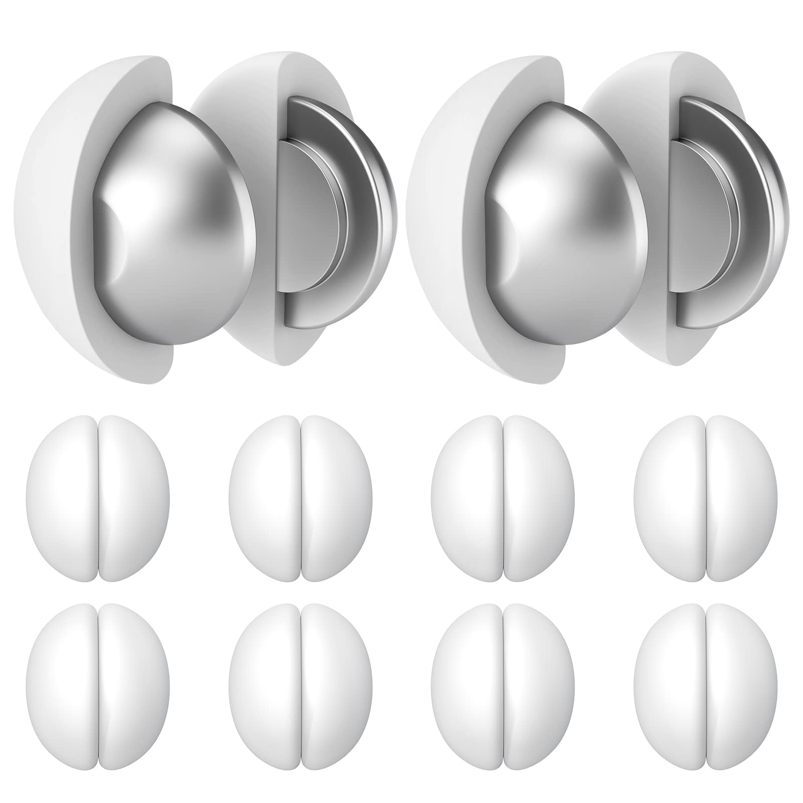 ROLIZOE Shower Curtain Weights ? 10 Pairs Silicone Encased Strong Magnetic Curtain Weights for No Rust, No Clang, No Falling Apart ? Ideal for Shower