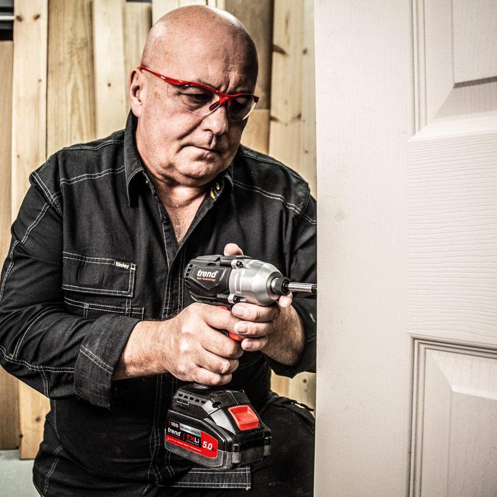 Trend 18V Cordless Brushless Impact Driver with High Performance Motor & Two Speed Settings, Bare Tool (Battery & Charger Sold Separately), T18S/IDB