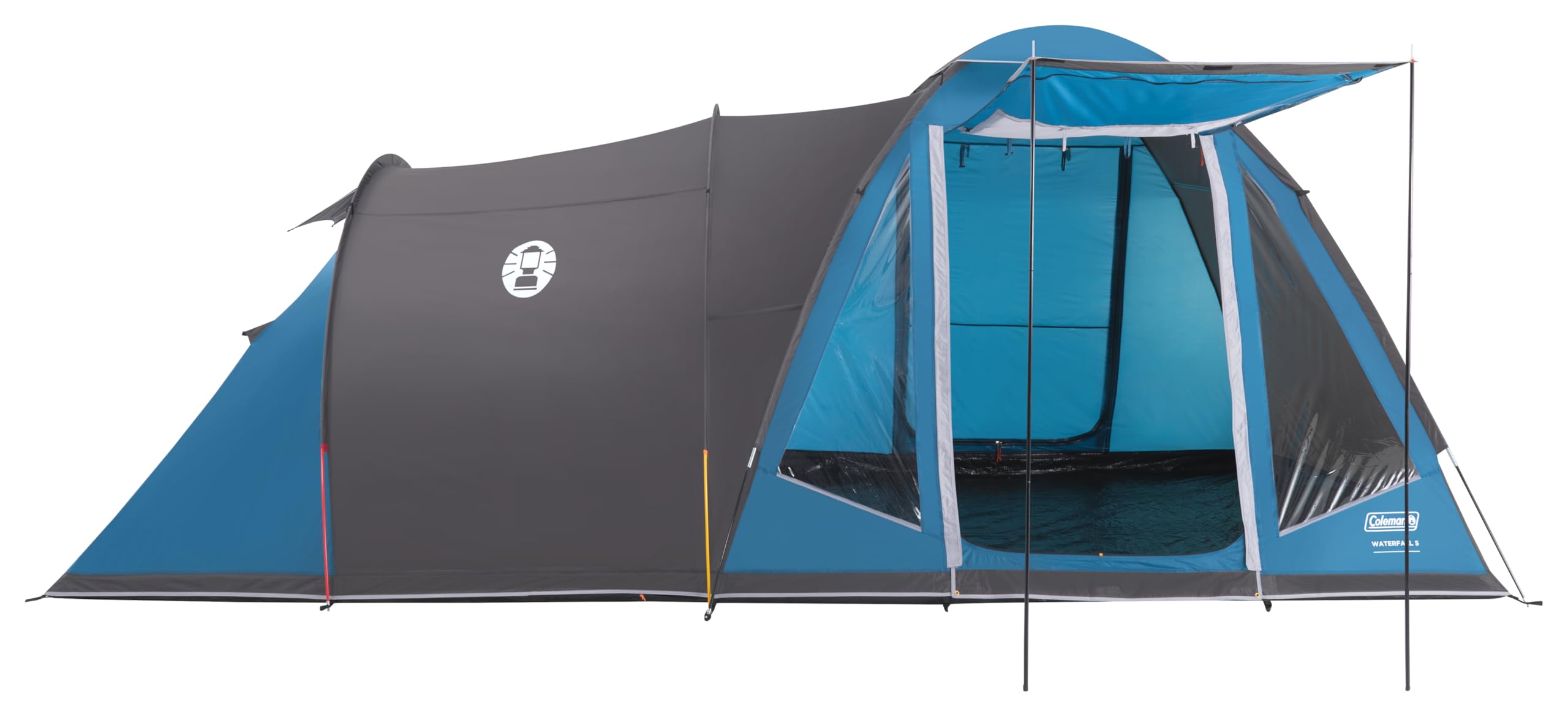 Coleman Waterfall 5 Family Tent | 5 Man Dome-Tunnel Hybrid Tent with Separate Living And Sleeping Area | Easy To Pitch | 5 Person Camping Tent | 3000mm Waterproof | with Sewn-in Groundsheet
