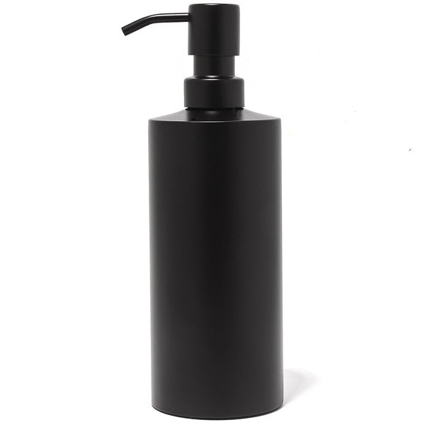 Yew Design Black Soap Dispenser Stainless Steel for Bathroom and Kitchen Sink, 15oz Refillable Round Rustproof Hand Dish Soap Dispenser Pump for