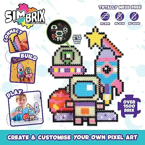 Character Options 07997 Simbrix Theme Pack Glowing Galactic with 1500+ brix Creative Activity STEAM Arts and Crafts Kids’ Toys for Girls & Boys Ages 5 and up