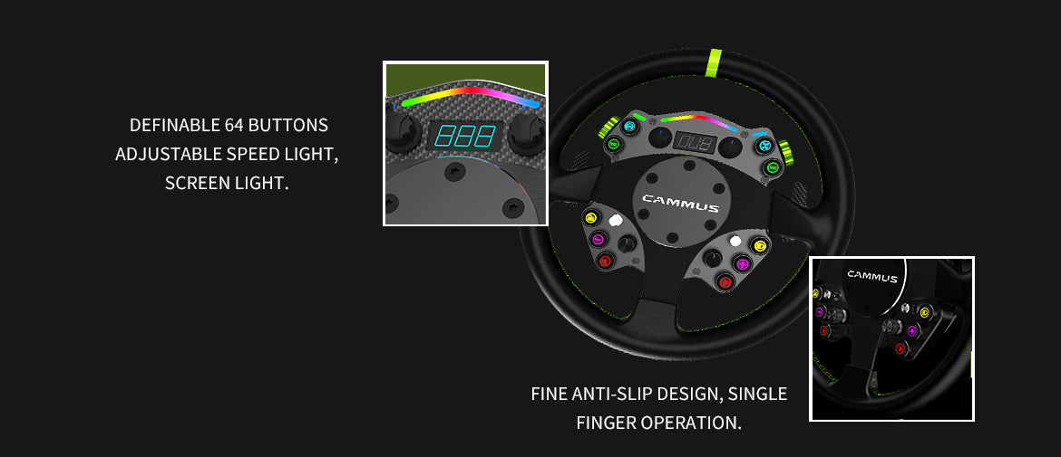 CAMMUS C12 Previous Model (2024) Direct Drive Racing Sim Simulator Steering Wheel PC