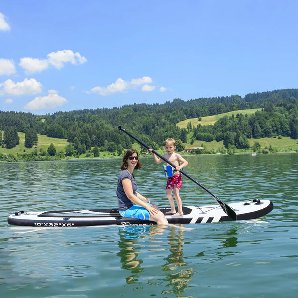 TIGERXBANG Inflatable Stand Up Paddle Board SUP Board with Kayak Seat |320x82x15cm| 305x82x15cm| for Adults/Kids| ISUP PaddleBoarding Complete Kit