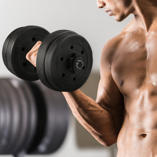 Yaheetech 30KG/25KG/20KG/15KG Adjustable Dumbbells Weight Lifting Training Set Dumbbells Set (sold as a pair) Home Gym Fitness for Men/Women