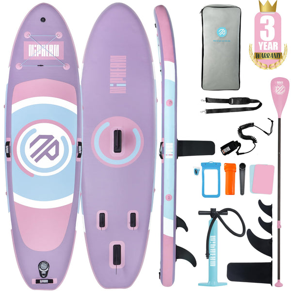 Niphean Inflatable Paddle Board with Stable Wing and Durable SUP Accessories, 10' Stand up Paddle Boards for Adults & Youth, Idea for Stand up Paddleboarding Beginner, Versatile Yoga Paddle Board
