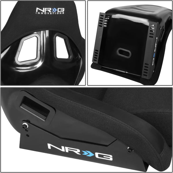 UK STOCK NRG INNOVATIONS PRISMA x1 Universal Sports Bucket Seat with Hard Back Fibreglass FRP-300 LARGE