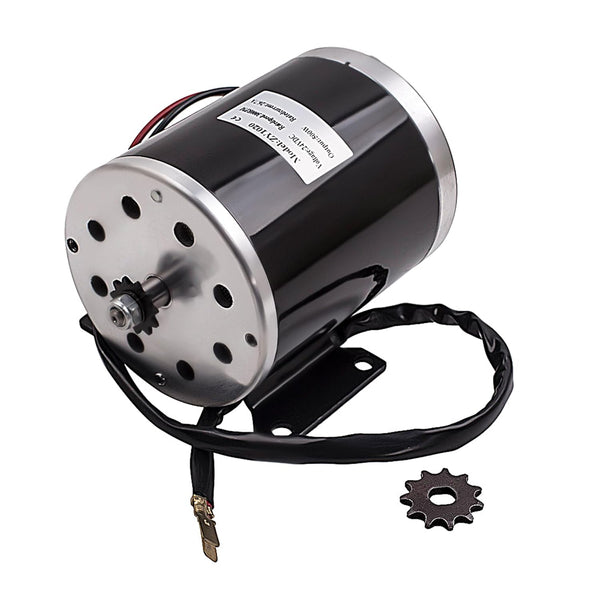 maXpeedingrods Electric DC Motor Brushed Scooter with Bracket for Go Kart DIY Scooter E Bike 500W 24V