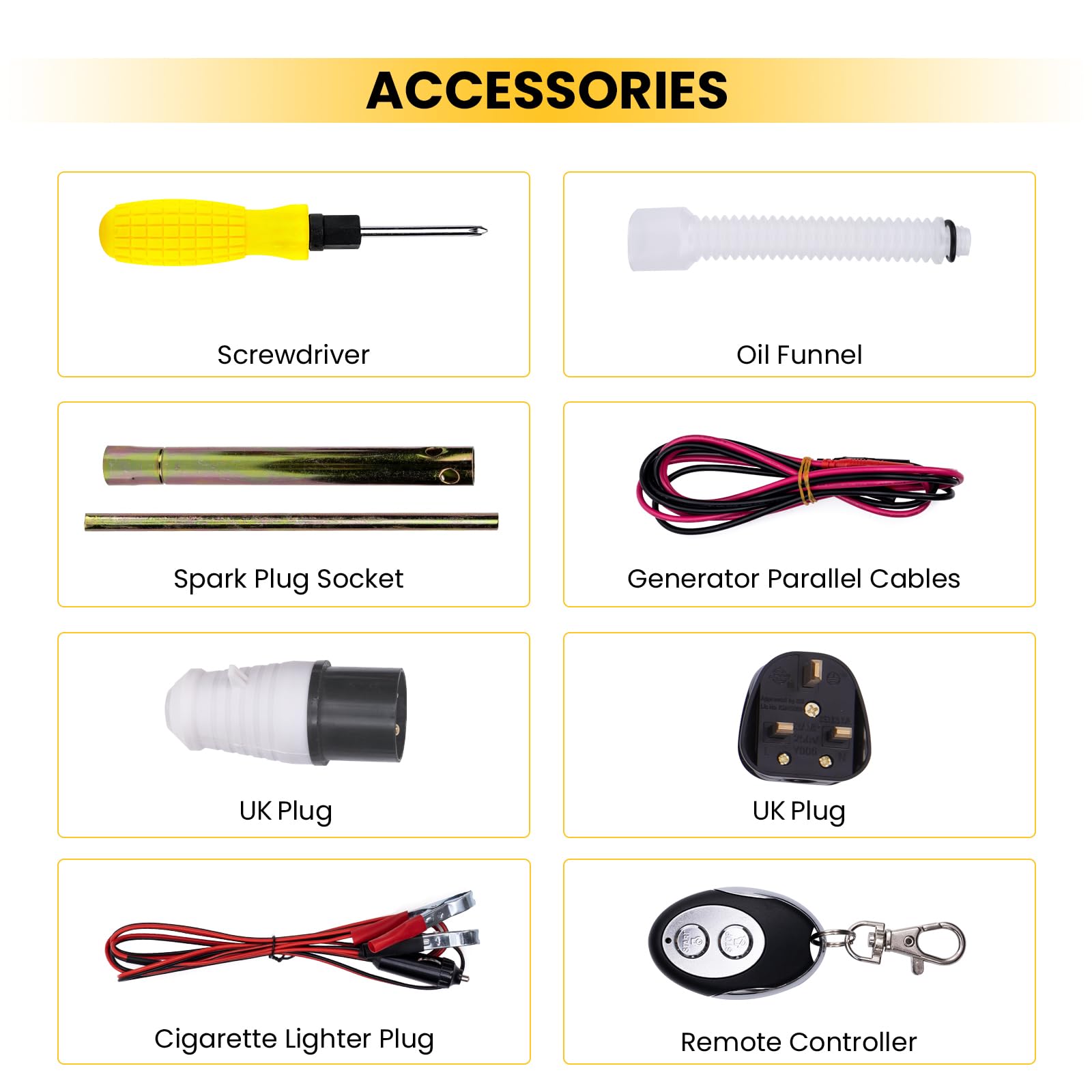 maXpeedingrods 5500W Portable Inverter Generator Petrol Silent Pure Sine Wave Generator for Camping, RV Travel,Home,or Jobsites