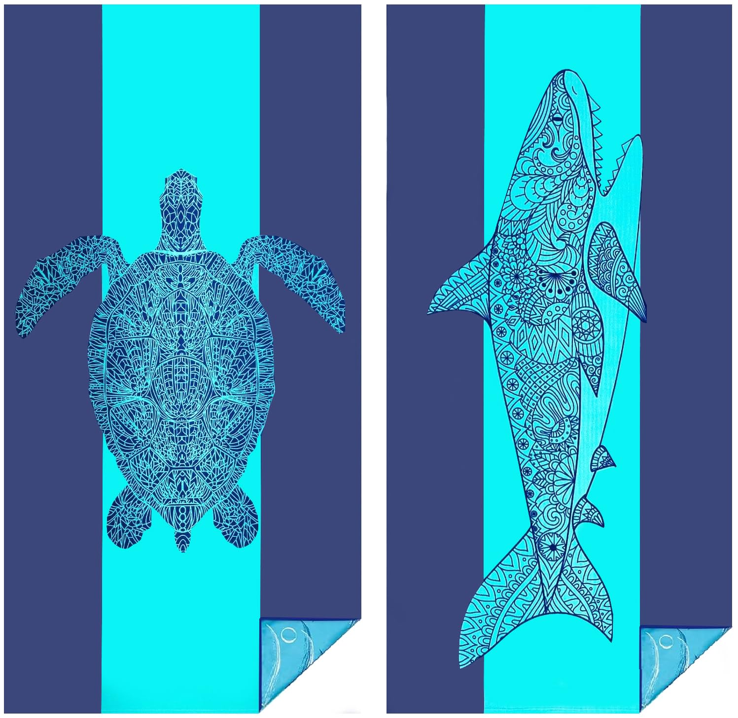 Beach Towel Microfibre for Adults 2 Pack Towels Microfiber Quick Dry Extra Large Lightweight Sand Free Travel Holiday Gym Essentials Women Men Family