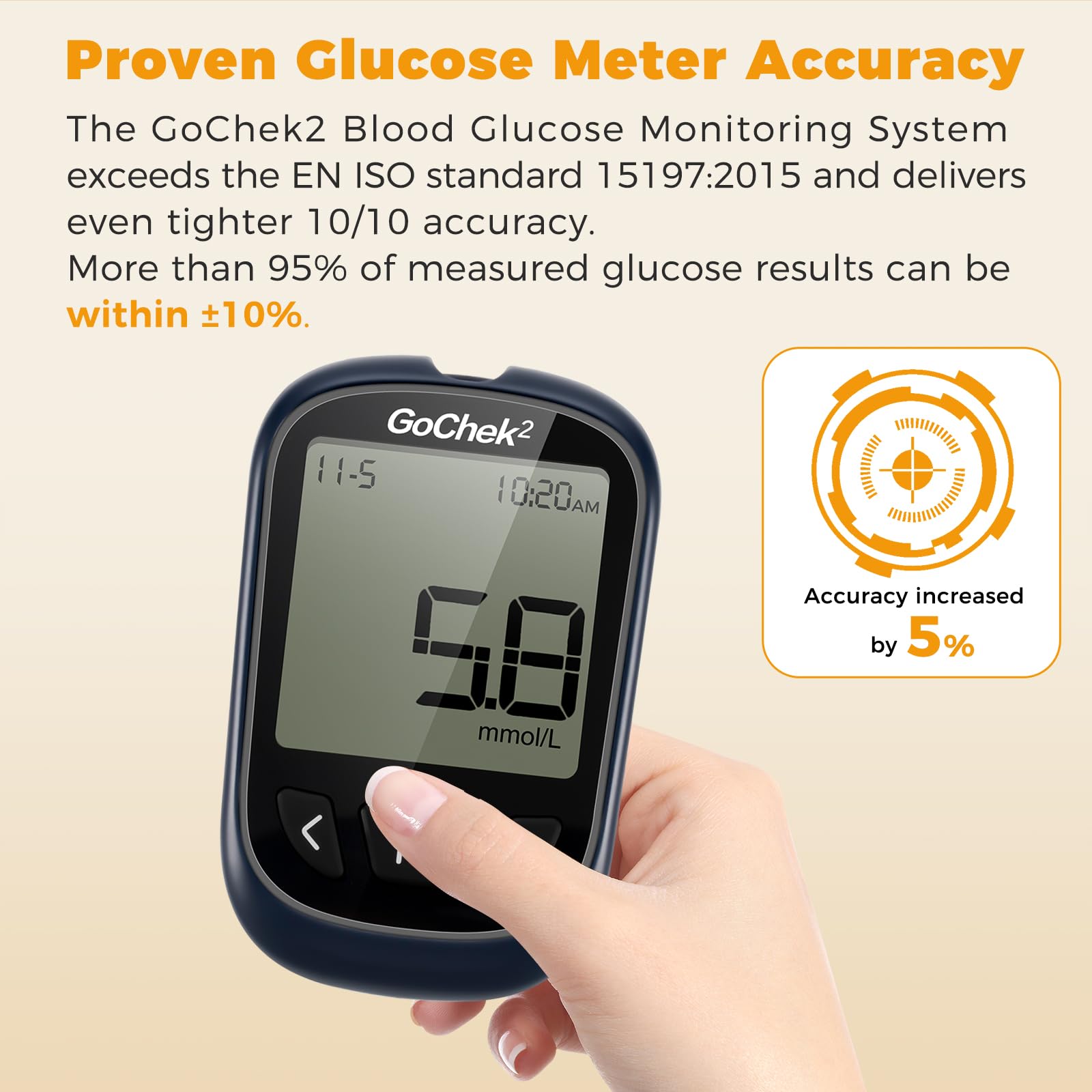 Blood Glucose Monitor Meter, Diabetes Testing Kit [2020 Upgrade] Blood Sugar Tester with 25 Test Strips and 25 Lancets - for UK Diabetics in mmol/L by Exactive EQ