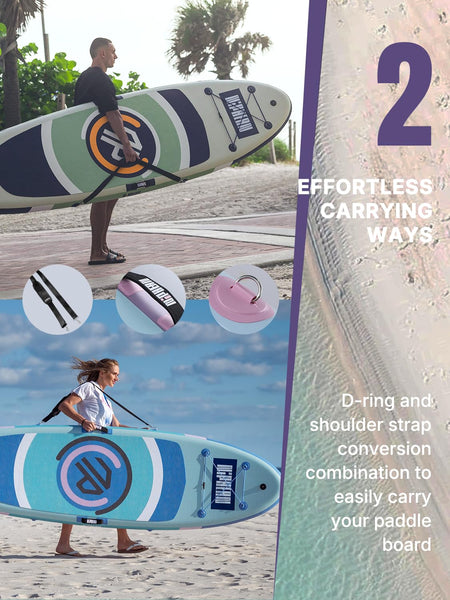 Niphean Inflatable Paddle Board with Stable Wing and Durable SUP Accessories, 10' Stand up Paddle Boards for Adults & Youth, Idea for Stand up Paddleboarding Beginner, Versatile Yoga Paddle Board