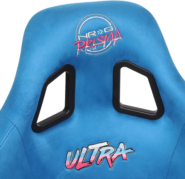 UK STOCK NRG PRISMA x1 Universal Sports Bucket Seat Blue Alcantara LARGE FB