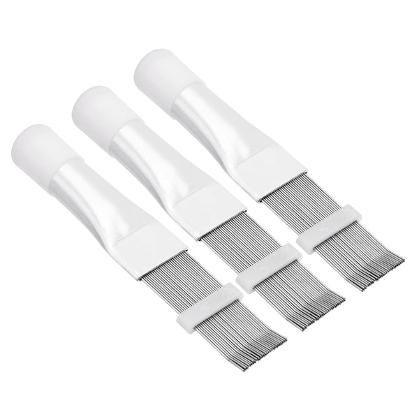 PATIKIL Air Conditioner Fin Comb, 3 Pack Stainless Steel AC Coil Cleaner Brush Fin Straightener Condenser Coil Repair Tool for Radiator Refrigerator