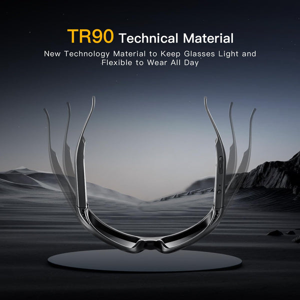 OhO 128GB Camera Glasses,24M Resolution H.265 1080P Smart Glasses with UV400 Sunglasses Lens for Outdoor Sport,Unisex