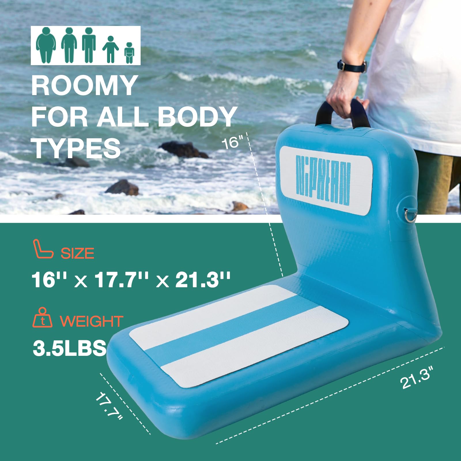 Niphean Inflatable Paddle Board with Stable Wing and Durable SUP Accessories, 10' Stand up Paddle Boards for Adults & Youth, Idea for Stand up Paddleboarding Beginner, Versatile Yoga Paddle Board