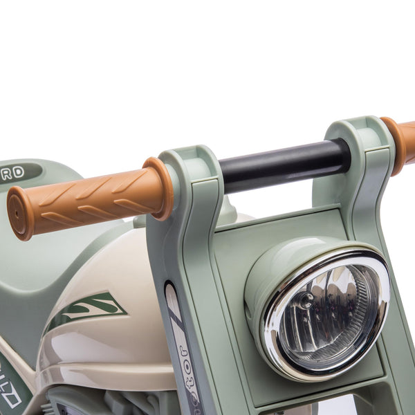 AIYAPLAY Kids Ride On Car, Foot To Floor Sliding Baby Car, Push Along Car with Music, Bubble, for Toddler from 2 to 5 Years Old - Cream White