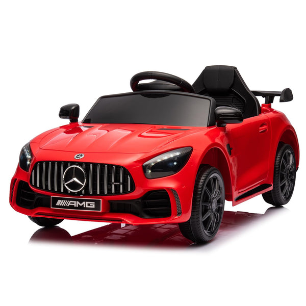 Karlhome 12V Ride on Car, Licensed Mercedes Benz AMG GTR with Parental Remote, 2 Motors Electric Car for Kids to Drive w/Wider Seat, LED Lights, Openable Doors, MP3, Smooth Start, 3 Speeds - Black