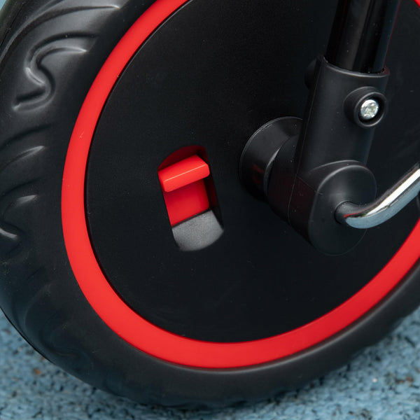 AIYAPLAY Kids Trike, Toddler Tricycle for 2 to 5 Years, with Adjustable Seat, Pedal, Front Rear Baskets, 3 Wheels Kids Bike Gift for Boys and Girls, Red