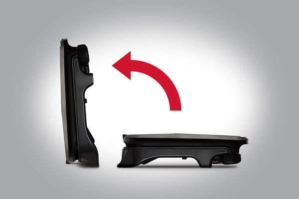 George Foreman Medium Electric Fit Grill [Non stick, Healthy, Griddle, Toastie, Hot plate, Panini, BBQ, Energy saving, Vertical storage, Easy clean, Drip tray, Ready to cook light] Black, 1630W 25810