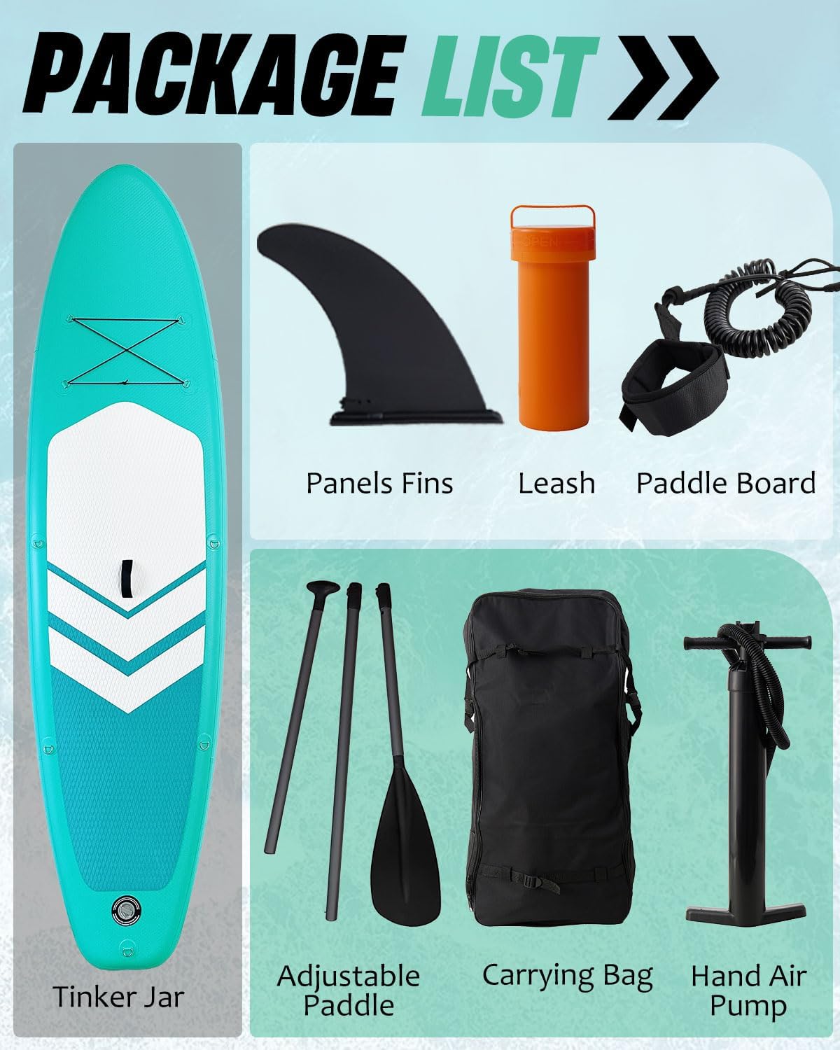 Victoper Inflatable Stand Up Paddle Board Surfboard Complete with Premium Paddle Board Accessories Wide Stable Non-Slip Paddle Boards for All Skill Yoga