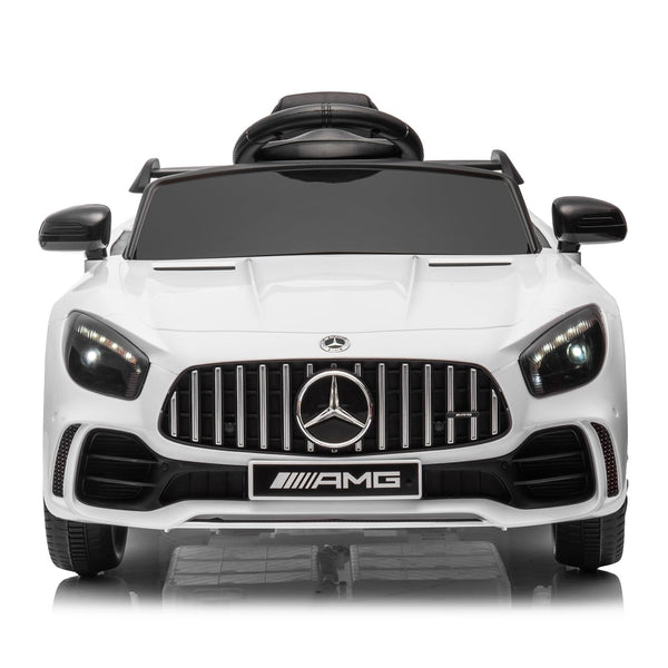 Karlhome 12V Ride on Car, Licensed Mercedes Benz AMG GTR with Parental Remote, 2 Motors Electric Car for Kids to Drive w/Wider Seat, LED Lights, Openable Doors, MP3, Smooth Start, 3 Speeds - Black