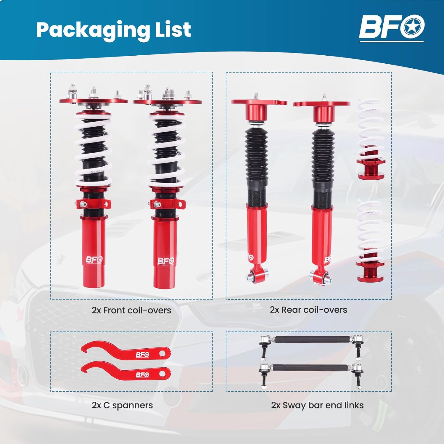 maXpeedingrods Coilovers Suspension for BMW 1 Series F21 Hatchback 2WD 2011-2019 114d 116i 120 for 3 Series F30 Saloon 316d 318i 320d