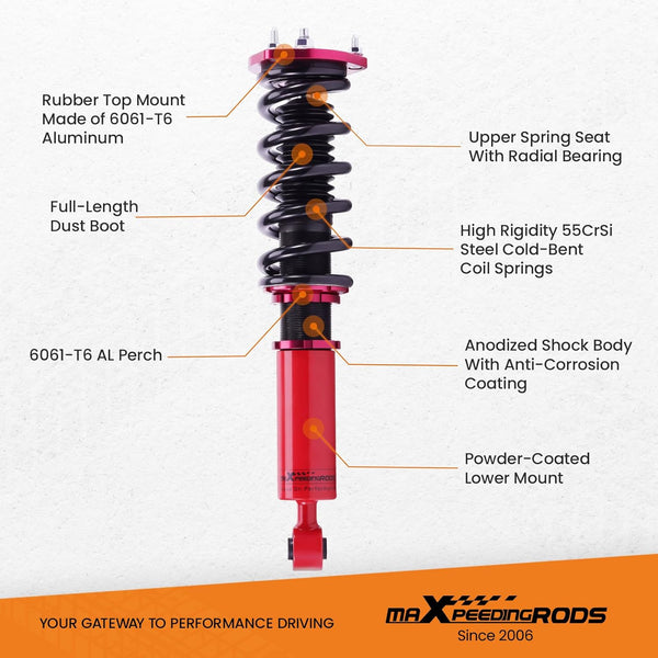 maXpeedingrods Coilover Suspension Lowering Shock Strut for IS200 IS300 XE10 1997-2005