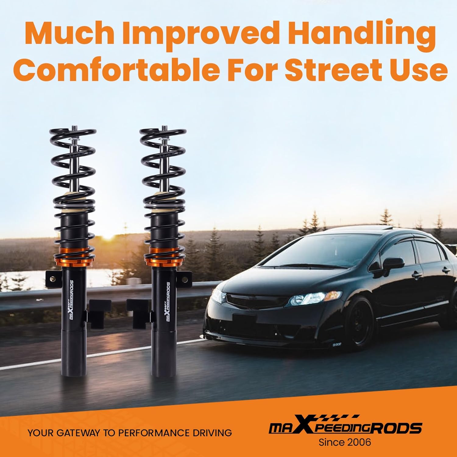 maXpeedingrods Coilover Suspension Kit Lowering for Ford Focus MK2 ST 225 2005-2012 Shock Strut Spring