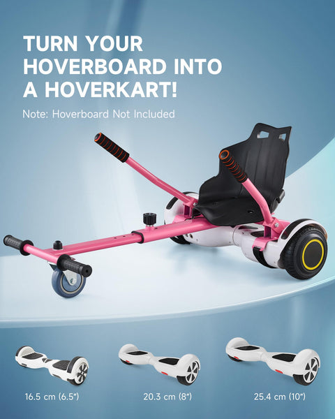 CO-Z Hoverboard Go Kart Adjustable Hoverkart Seat for Electric Self Balancing Scooters Fit Hover Board Sizes 6.5", 8" And 10" Hoverkart For
