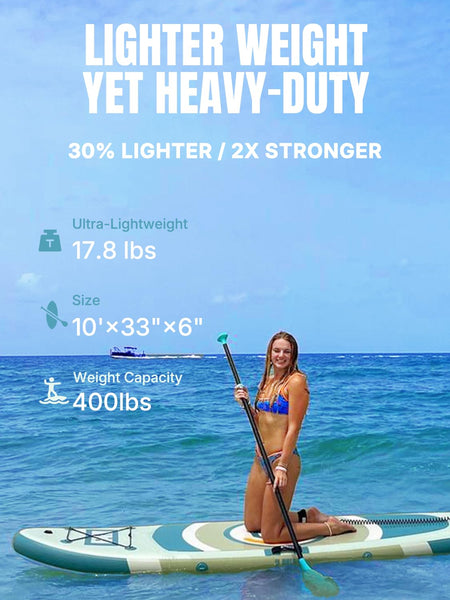 Niphean Inflatable Paddle Board with Stable Wing and Durable SUP Accessories, 10' Stand up Paddle Boards for Adults & Youth, Idea for Stand up Paddleboarding Beginner, Versatile Yoga Paddle Board