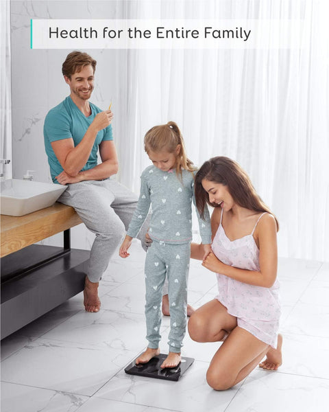 eufy Weighing Scales for Body Weight, Digital Bathroom Scales with Bluetooth, Body Fat Scales, 12 Measurements, Weight/Body Fat/BMI, Fitness Body Composition Analysis, Black, lbs/kg, Smart Scale A1