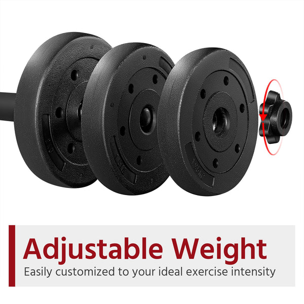 Yaheetech 30KG/25KG/20KG/15KG Adjustable Dumbbells Weight Lifting Training Set Dumbbells Set (sold as a pair) Home Gym Fitness for Men/Women