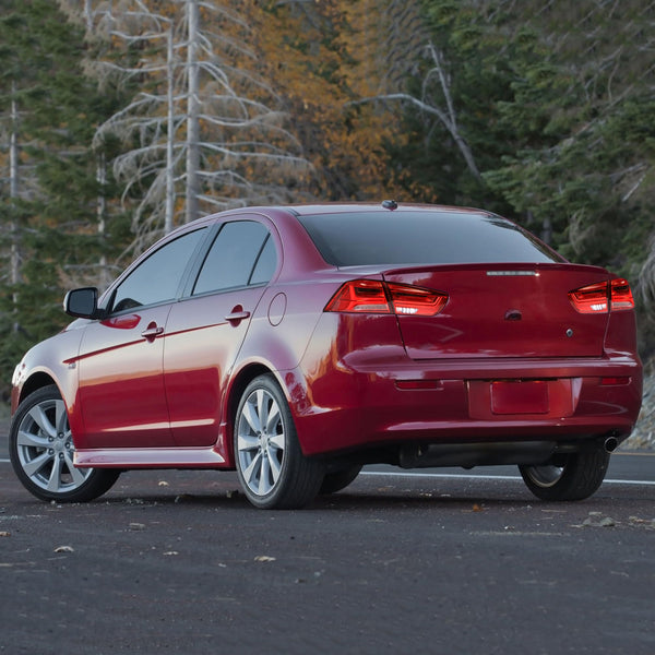 LED Rear Lights compatible with Lancer & EVO X 2008-2020 (Not Fit fortis/io), w/Amber Sequential indicator, Driver & Passenger Side - Red