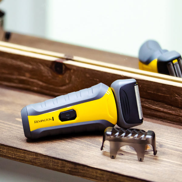 Remington Virtually Indestructible Men's Electric Shaver (Cordless, Wet & Dry, Rotary Shaver, Pop-up Detail Trimmer, 3-Day Stubble Styler Guard, USB Charging, 60-Minute Usage, 4-Hour Charge) PR1855